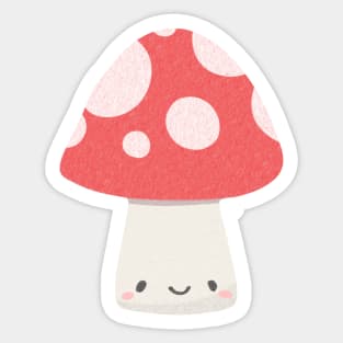 Red spotted toadstool Sticker